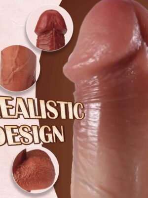 YIQU 23.11cm Realistic Dildo G-spot Anal Stimulation With 10 Telescopic 10 Vibration