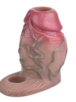 S8109 Open Head Sheath With Ring Cock Silicon Penis Sleeve Realistic Hollow Dildo