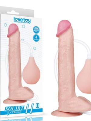 11" Realistic Squirting Dildo Ejaculating Dildo with Enema Bulb