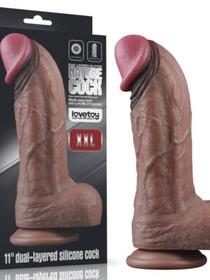 11'' Handmade Dual Density XXL Silicone Realistic Dildo with Hyper-Realistic Veins