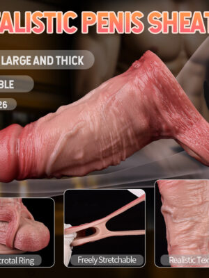 FAAK 5026 Realistic Penis Sleeve Sheath cocksleeve sex toys