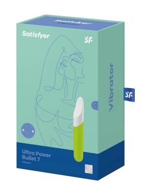 Satisfyer Ultra Power Bullet 7 Vibrator- Green -Yellow- 5.3 Inch