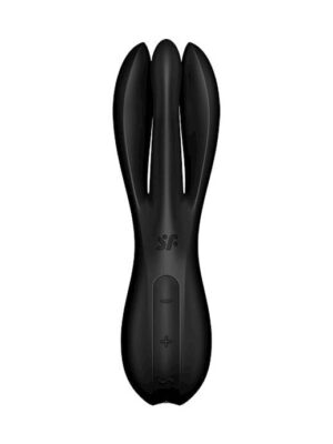 Satisfyer Threesome 2 Vibrator- Black - Violet-5.5 Inch