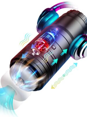 3 In 1 stretch suck vibrating Heating Telescopic Male Masturbator cup