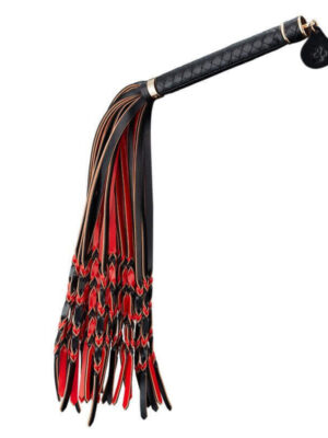 Lockink Shadow Red & Black Braided Tail Flogger