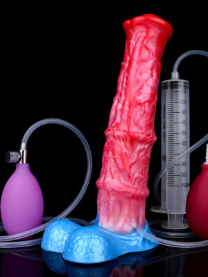 5255 Squeeze Inflatable Squirting Butt Plug Dildo