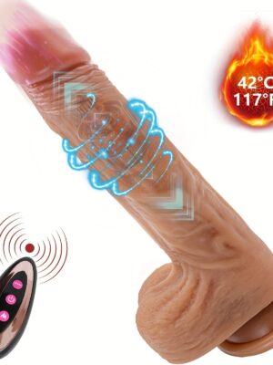 YIQU Remote Control 4 In 1 Realistic Dildos With 10 Thrusting 10 Vibration