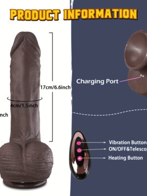 YIQU 4-in-1 Realistic Thrusting Dildo With 10 Inserts 10 Vibration