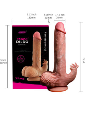 YEAIN®Mount Taishan massculine3 Tarzan Dildo G point tonuge licking stretching heating double shock remote control
