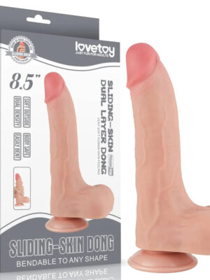 8.5'' Sliding Skin Dual Density realistic Dildo With Balls