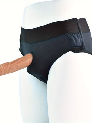 S106T Silicone Penis Sleeve With Pants Realistic Sheath Hollow Dildo