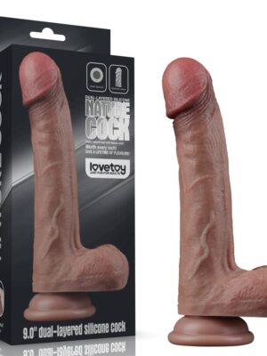 9'' Dual Density Silicone Cock with Suction Cup