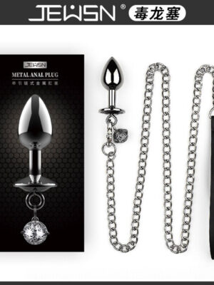 Jeusn Metal Anal Plug With Chain Rope