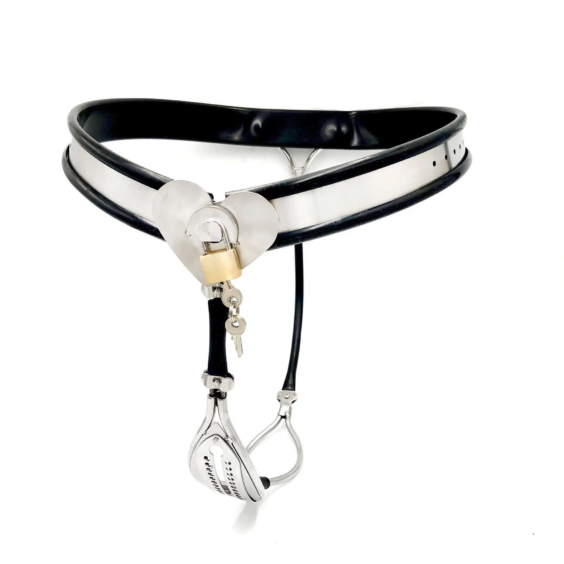 Black Emperor Stainless Steel Y-type Female Chastity Belt