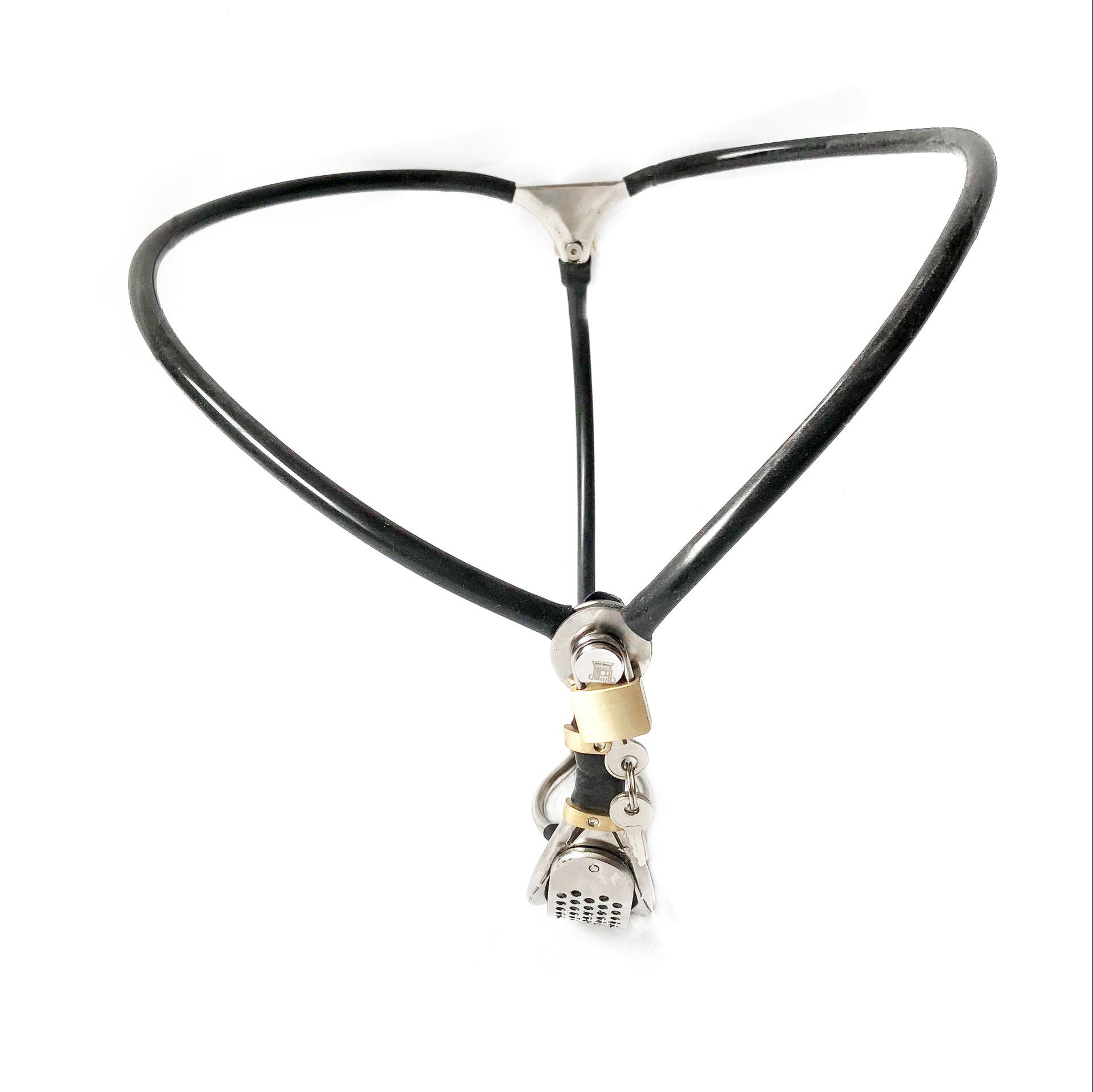 Black Emperor Y-Type Female Chastity Trousers Stainless Steel Stealth Chastity Belt - Image 5