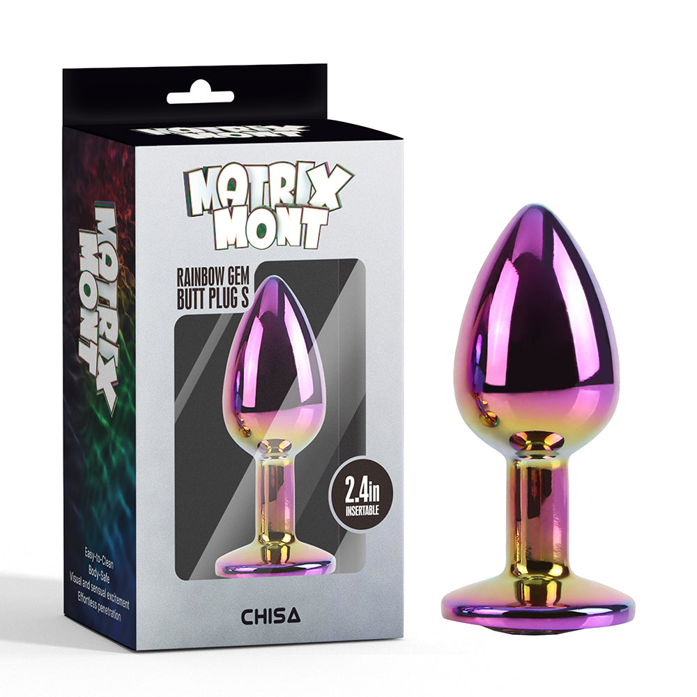 Chisa Rainbow Gem Butt Plug S 2.4in insertable