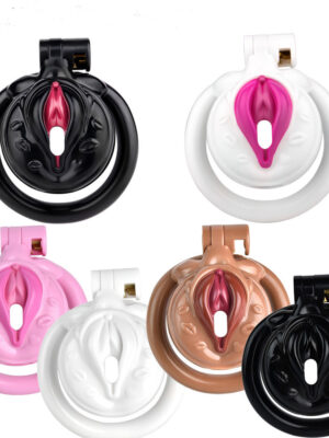 FRRK Resin Male Sissy Realistic Pussy Chastity Cage
