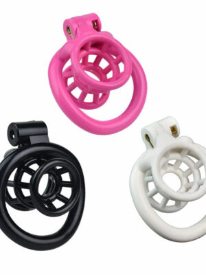 FRRK Sissy 3D Printed Negative Chastity Cage With 4 Rings