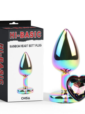 Hi-Basic Rainbow Heart Butt Plug