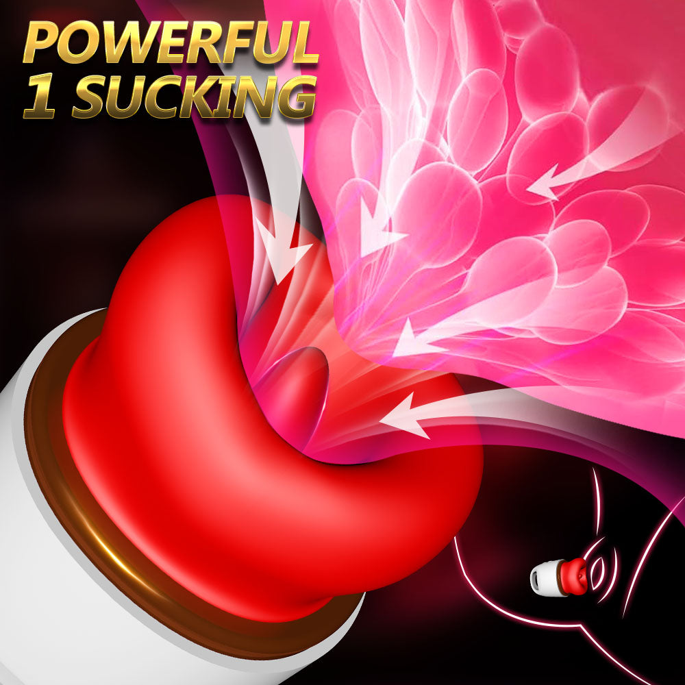 Handheld Kiss Big Mouth Tongue Licking Vacuum Suction Vibrator - Image 5