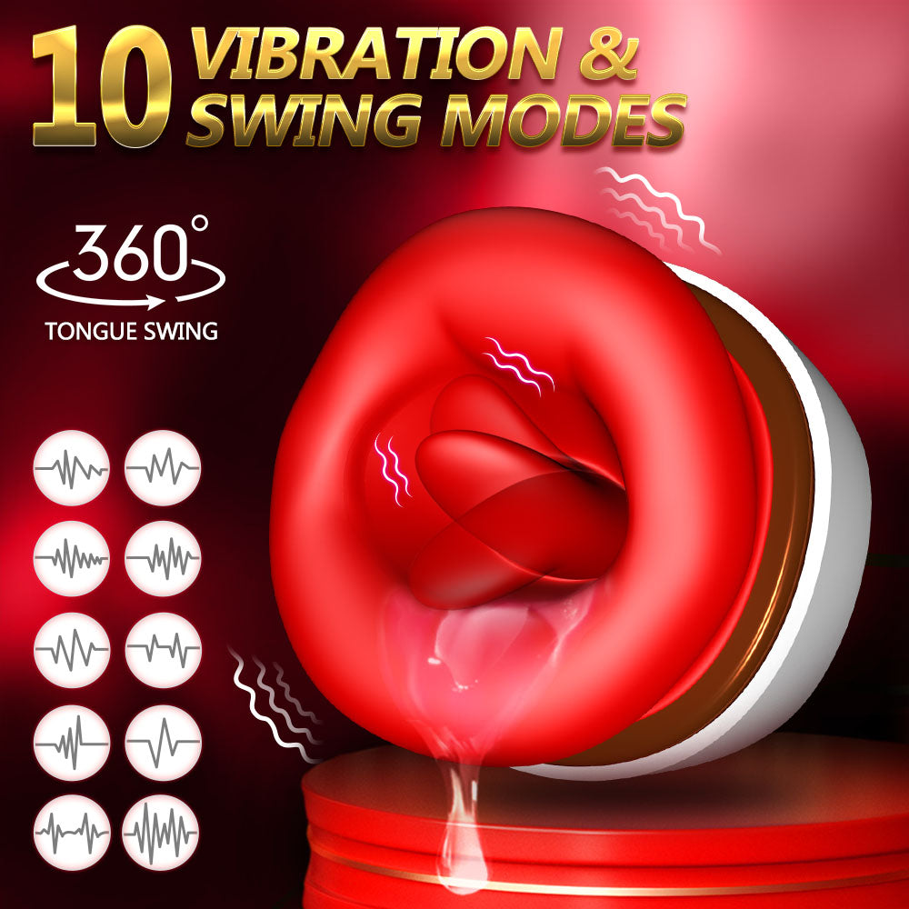 Handheld Kiss Big Mouth Tongue Licking Vacuum Suction Vibrator - Image 6
