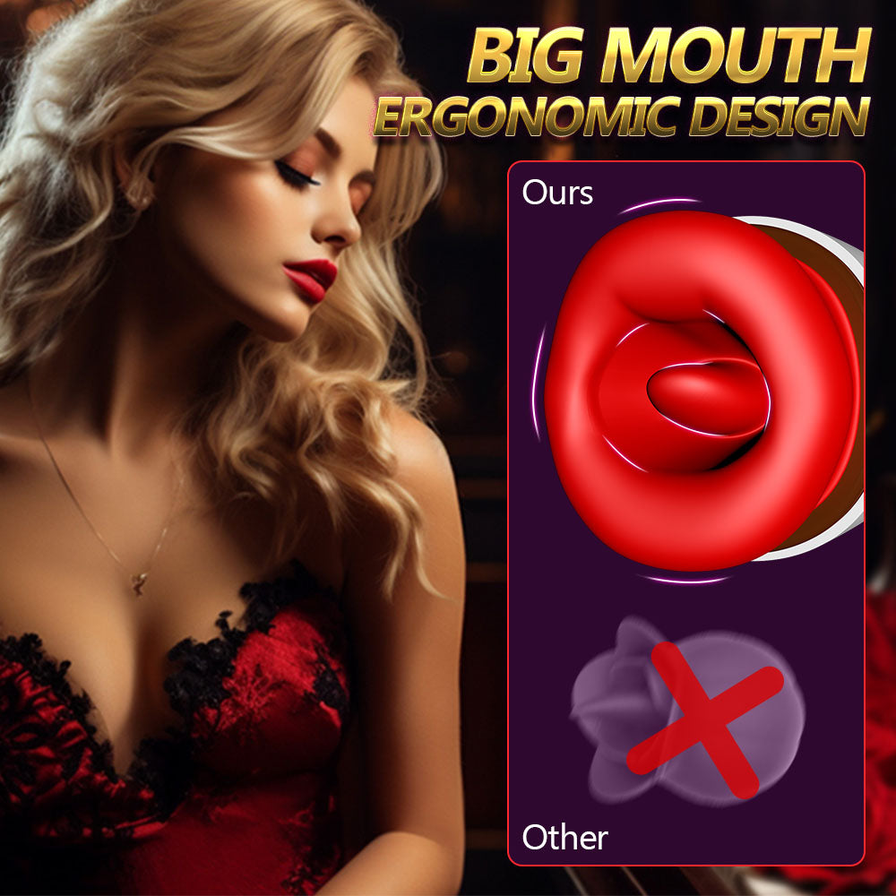 Handheld Kiss Big Mouth Tongue Licking Vacuum Suction Vibrator - Image 3