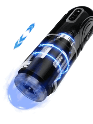 JIYA Hands Free Automatic Male Masturbator with Vibrating Penis Sleeve