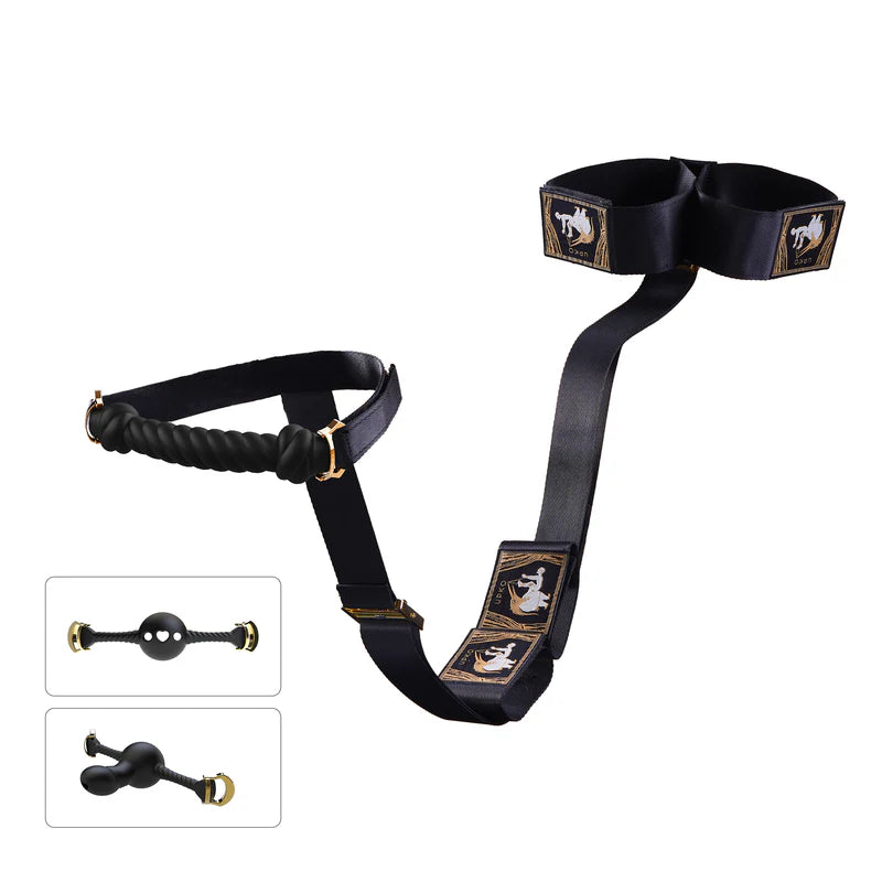 UPKO Hogtie Bondage Gear With Mouth Gags-Three different mouth gags included
