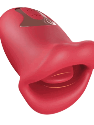 Mizzzee Flame Lips Super Vibrating Clit Tickler Oral Sex Toy Mouth Biting Vibrator