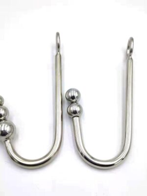 Black Emperor Stainless Steel Anal Beads Hook Anal Toy