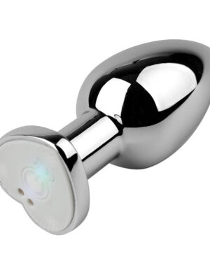 Heart Vibrating Steel LED Butt plug