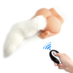 Sexbay remote control vibration detachable fox tail anal plug.
