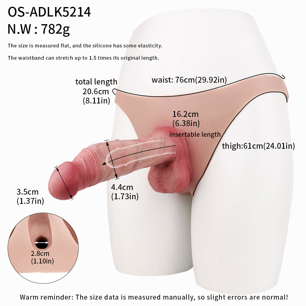 Fantasy Wear 8.11 Inch Sheath Underwear Realistic Silicone Penis Extender 5214