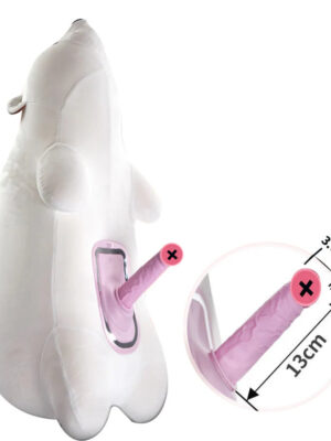 Polar Bear Automatic Thrusting Vibrating Swing Machine Female Masturbation Dildo with remote control
