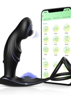 Prostate Massager Anal vibrator with Cock ring with APP control