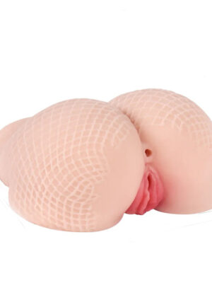 Realistic ass and vagina masturbator with fishnet stockings