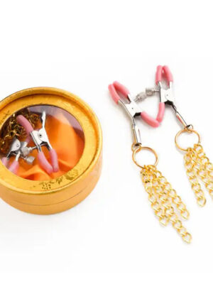 Roomfun® Metal SM slave Flirting Nipple clamp Clip Breast Restraint for female