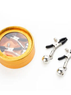 Roomfun®Premium Metal SM slave Flirting Nipple clamp Clip Breast bondage kit for woman