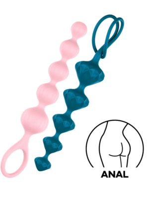 Satisfyer Love Beads Super Soft Silicone Beads for man - 8.1 Inch