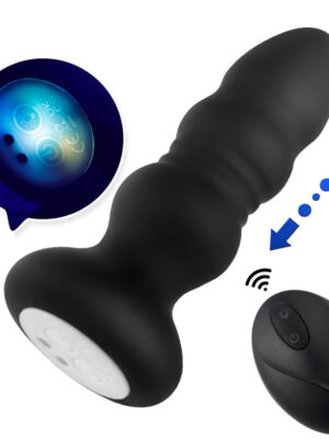 Thrusting Anal Plug Remote Control Led Light Up anal plug
