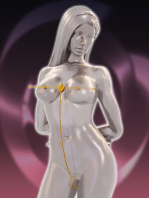 UPKO Double Bar Vibration Nipple Clamps and Clitoral Chain Accessories Set