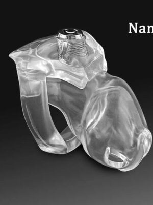 HT V5 Resin Male Chastity Device Cobra Cock Cage - clear