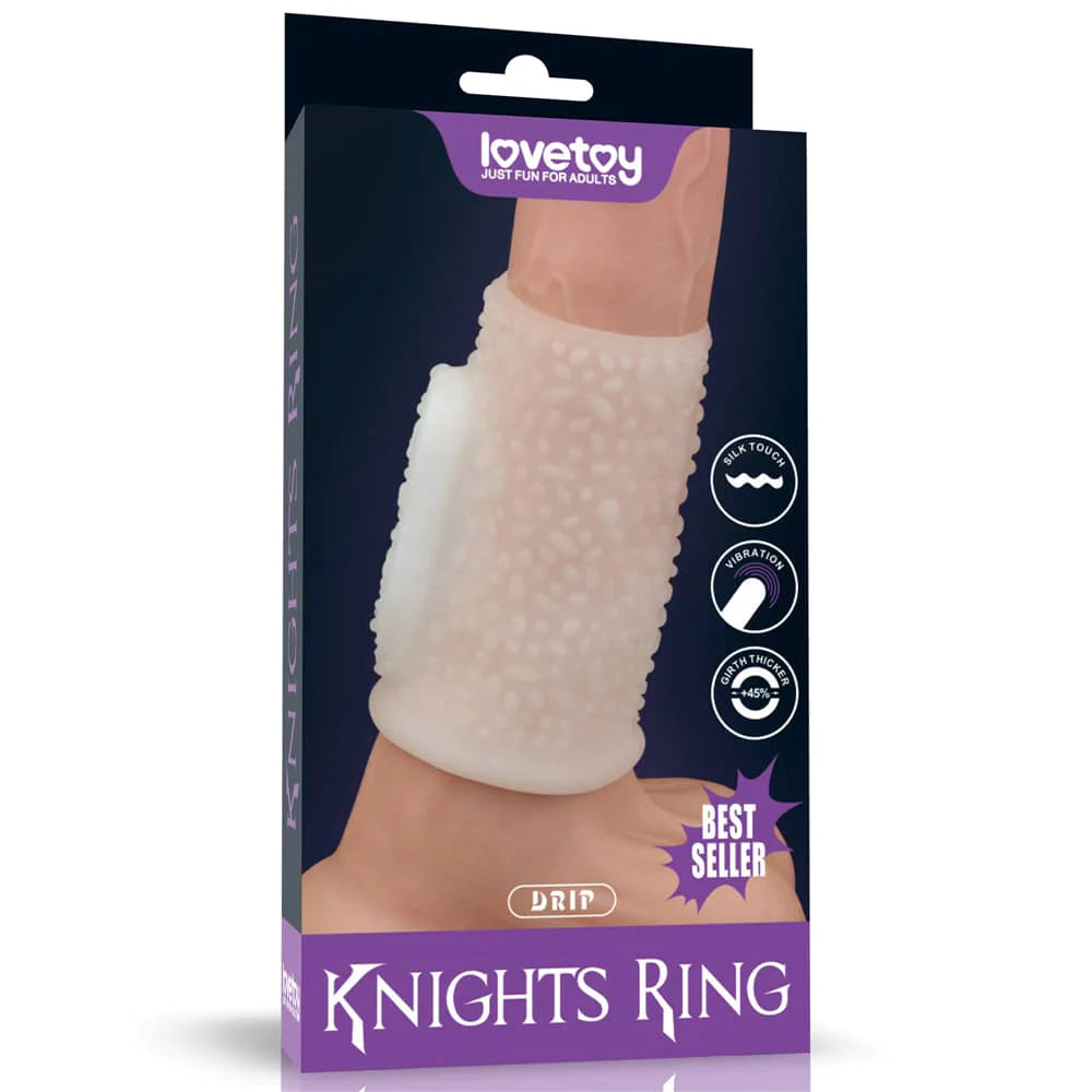 Vibrating Drip Knights Ring – Blue
