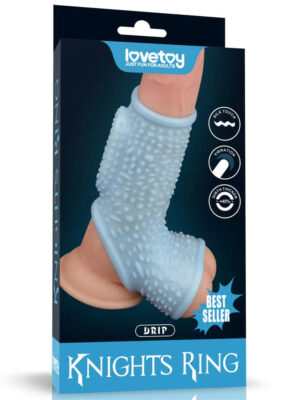 Vibrating Drip Knights Ring with Scrotum Sleeve