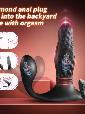 YEAIN-Yezakura Diamond drill butt anal plug vibrator with romove control