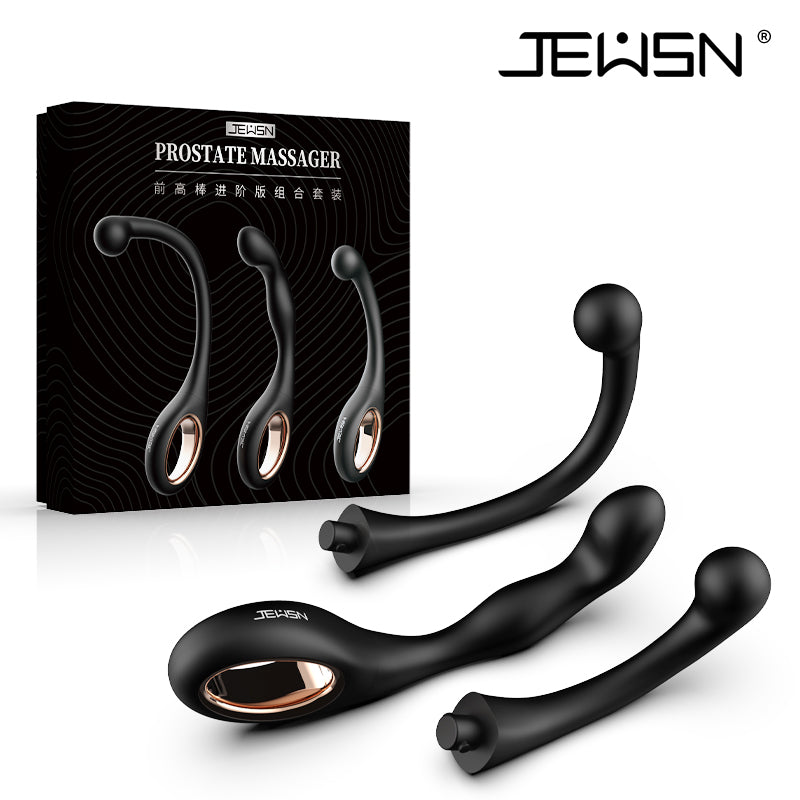 Jeusn 3 Pieces/sets Male Prostatic Orgasm Massager Anal Dildo Butt Plug