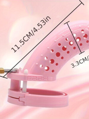 FRRK-23 Long Colorful Chastity Cage ABS Resin Cock Lock With 5 Penis Rings