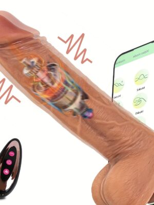 YIQU App Remote Control 4 In 1 Insert Dildo With 10 Vibration 10 Telescopic