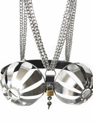 Black emperor new stainless steel Breathable sexy bra cup sex toys