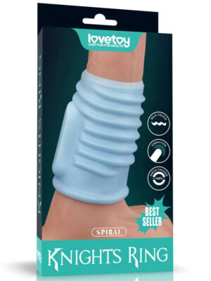 Vibrating Spiral Knights Ring - Blue